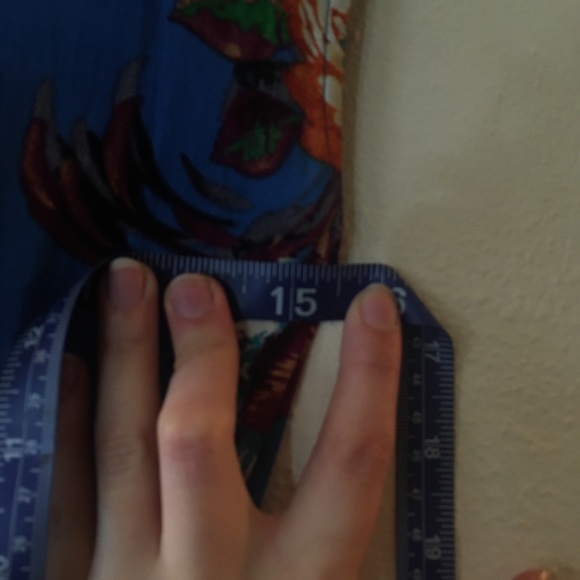 Anthropologie Blue Floral Ruffle Hem Dress - Picture 6 of 8